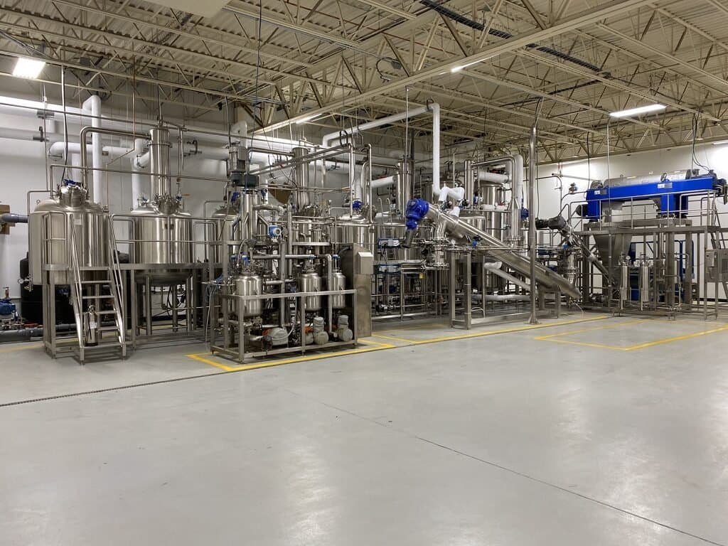 BSD Labs cannabis extraction hall — stainless steel vessels, Waseca MN