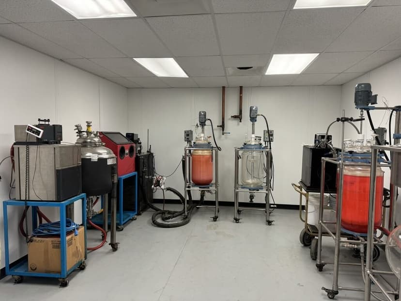 BSD Labs extraction room with glass reactors — Waseca MN — Waseca MN cannabis extraction facility