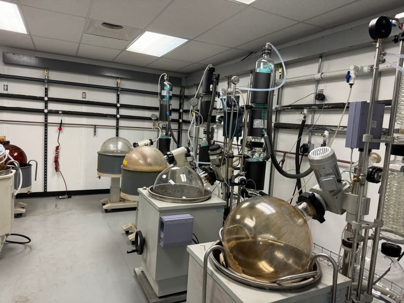 BSD Labs rotary evaporation room — Waseca MN cannabis extraction facility